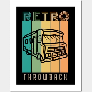 Retro Throwback Winnebago RV Camping Posters and Art